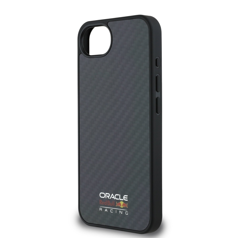 Red Bull Carbon fényes logóval ellátott MagSafe hátlap iPhone 16e készülékhez Fekete