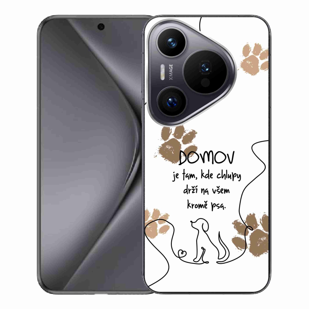 Gél borító mmCase a Huawei Pura 70 Pro készülékhez - kutya motívum fehér háttérrel