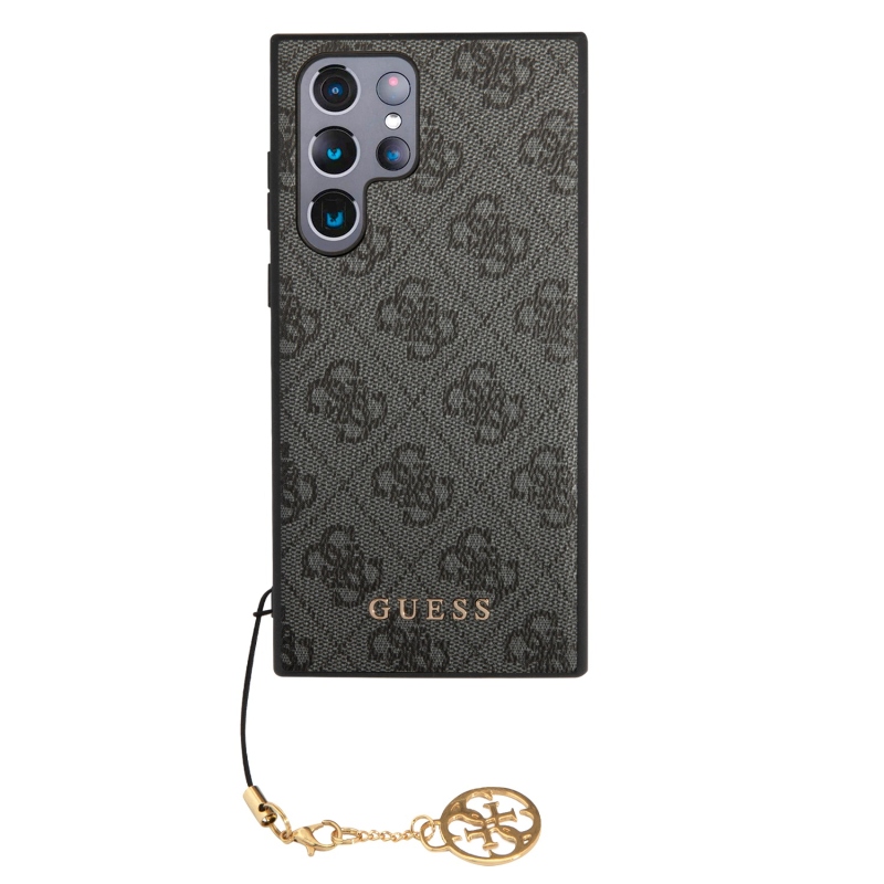 Guess 4G Charm hátlap Samsung Galaxy S24 Ultra szürke borítóhoz