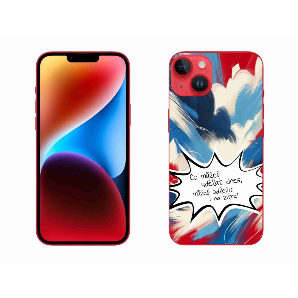 Gél borítás mmCase iPhone 14 Plus készülékhez - vicces szöveg 9 fehér háttér