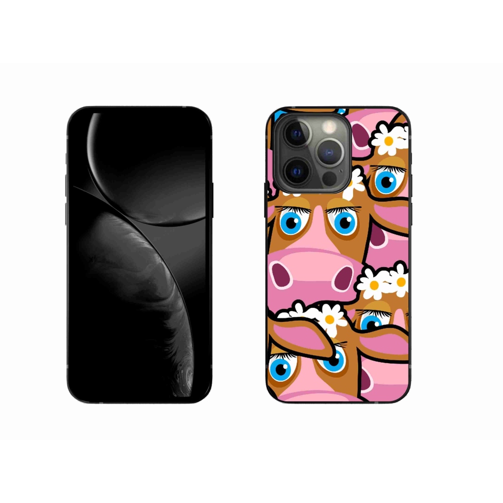 Zselés borítás mmCase iPhone 13 Pro készülékhez - rajzfilmtehenek