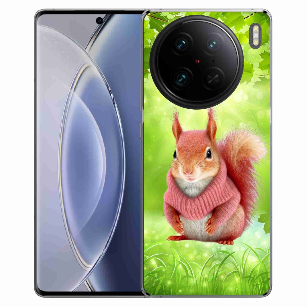 Zselés borítás mmCase a Vivo X90 Pro készülékhez - mókus pulóverben