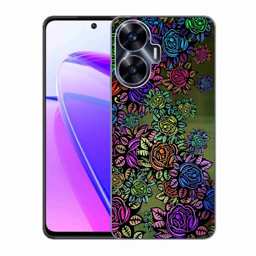 Gél borító mmCase a Realme C55 készülékhez - virágok 6
