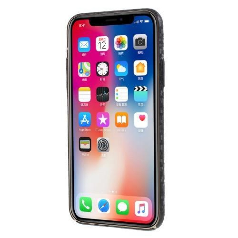 Glamour műanyag tok iPhone X készülékhez - fekete