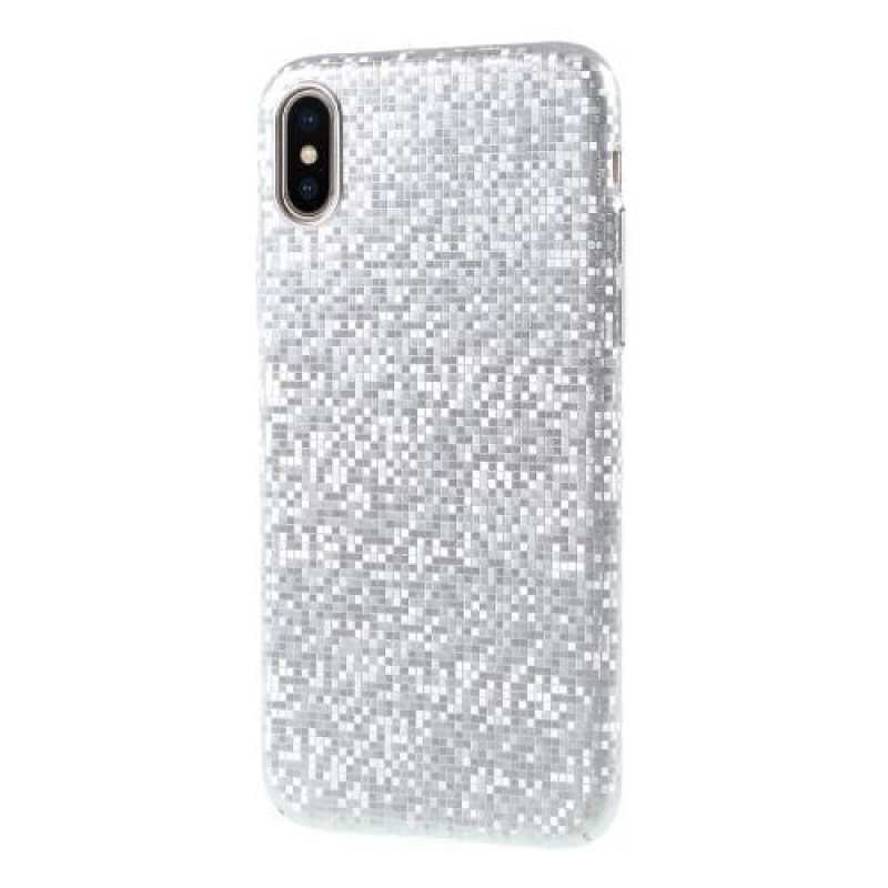Glamour műanyag tok iPhone X készülékhez - ezüst