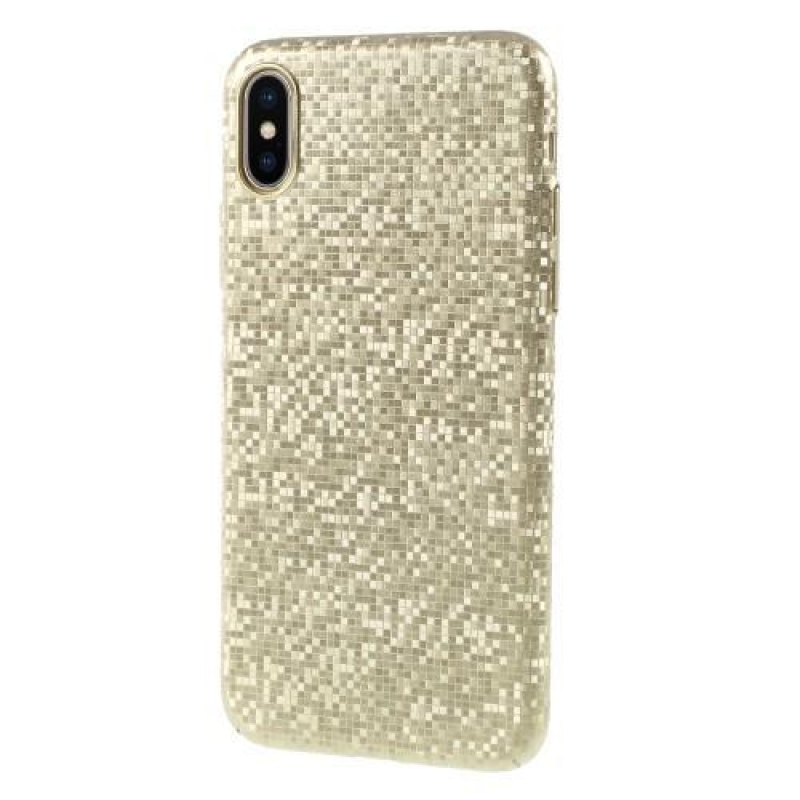 Glamour műanyag tok iPhone X készülékhez - arany színben