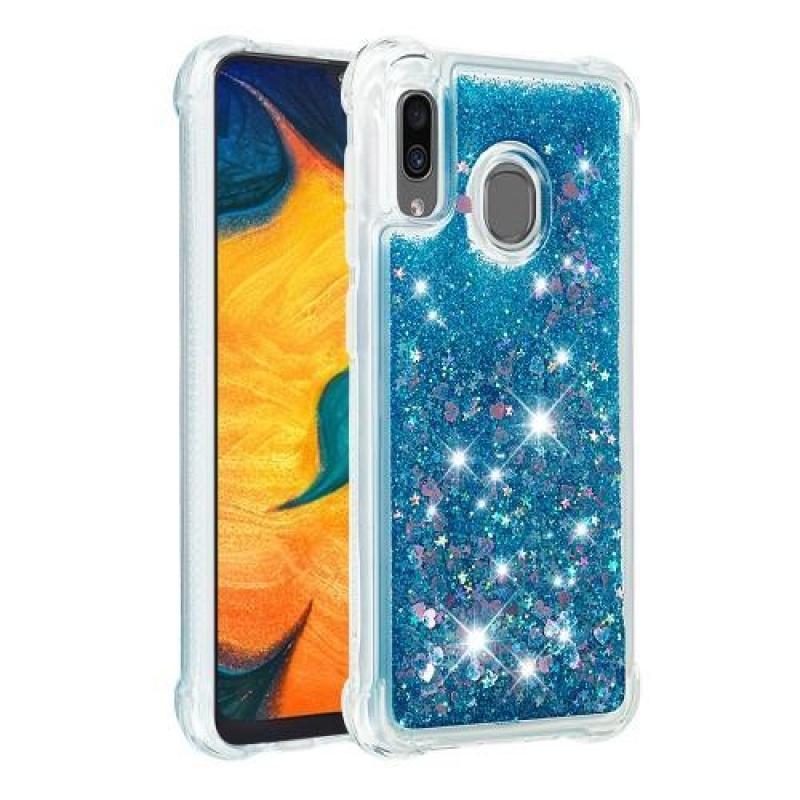 Glitter zselés tok Samsung Galaxy A30 / A20 készülékhez - kék