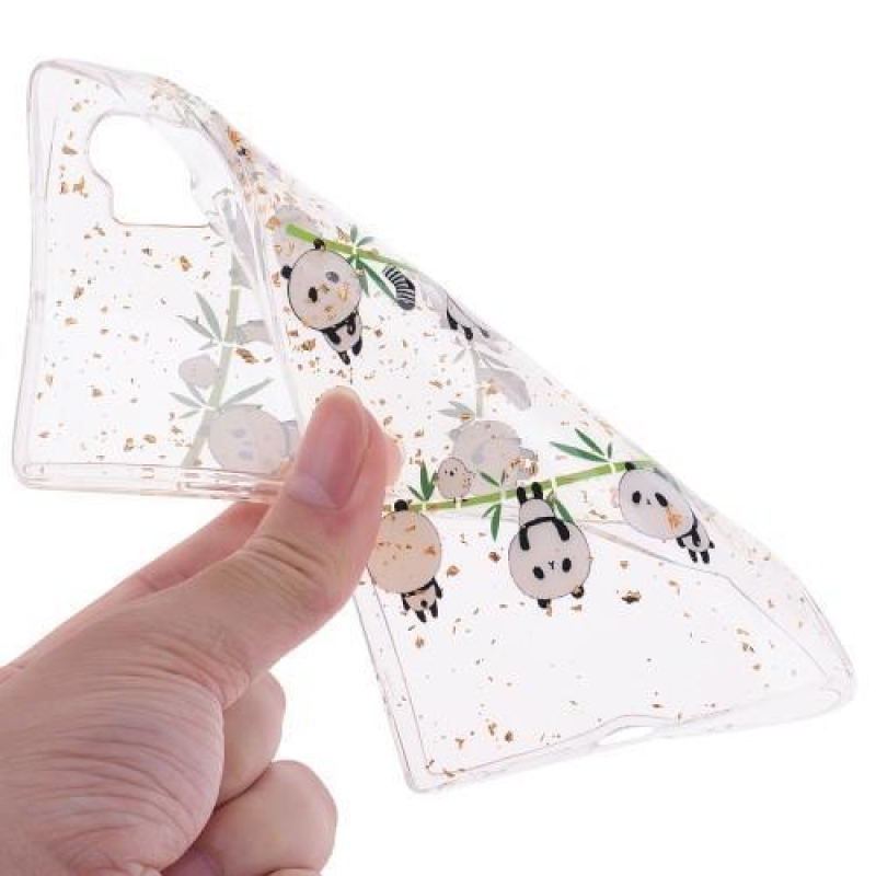 Glitter zselés tok mobil Samsung Galaxy Note 10 Plus - pandák