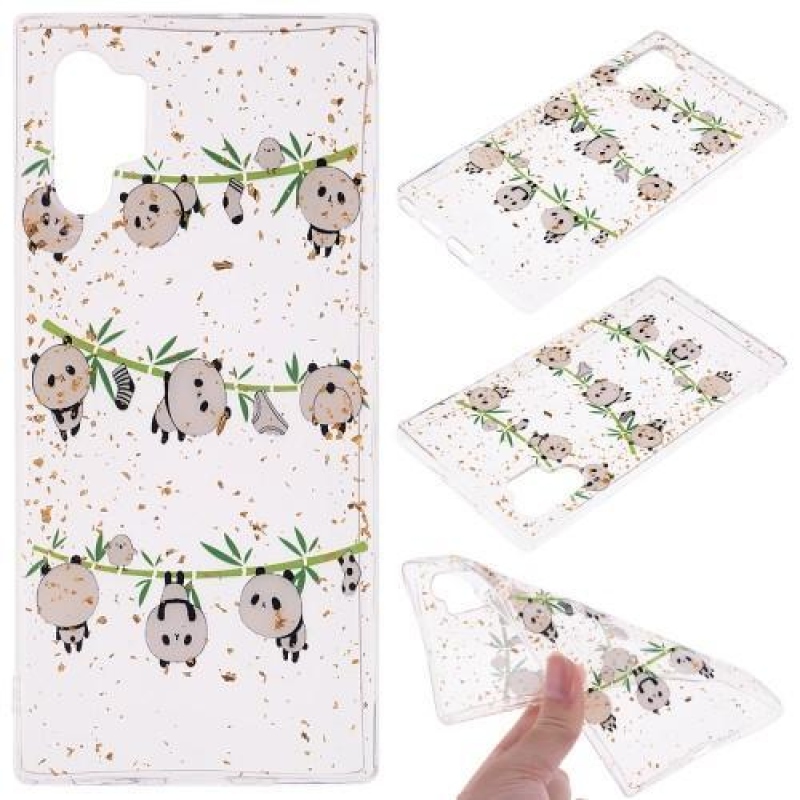 Glitter zselés tok mobil Samsung Galaxy Note 10 Plus - pandák