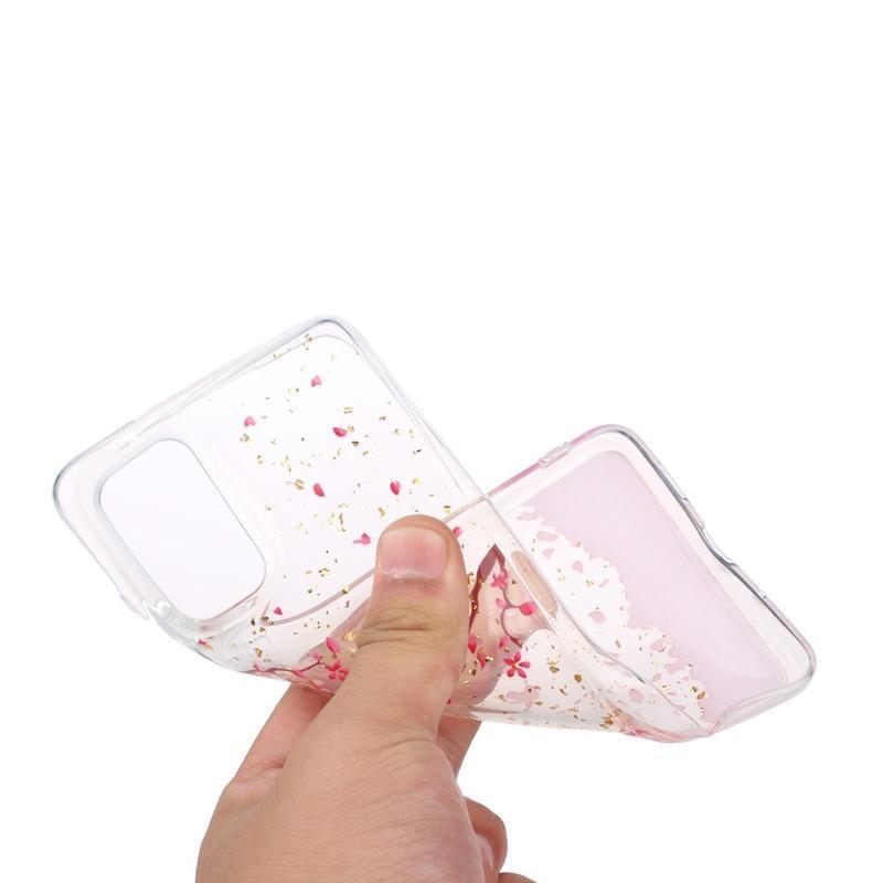 Glitter zselés tok mobil Samsung Galaxy S20 Plus - szirmok