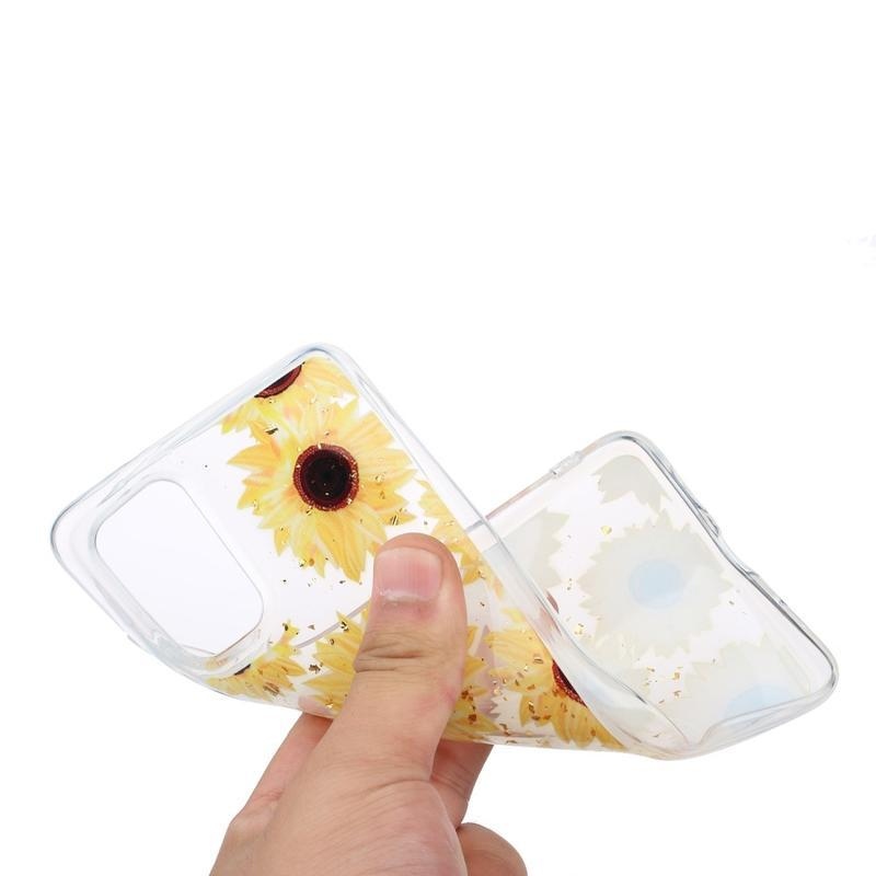 Glitter zselés tok Samsung Galaxy S20 készülékhez - Napraforgó
