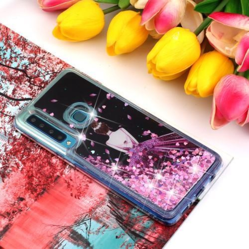 Glitter homokóra zselés tok Samsung Galaxy A9 - gyönyörű lányhoz