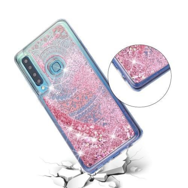 Csillogó homokóra zselés tok Samsung Galaxy A9 - mandala