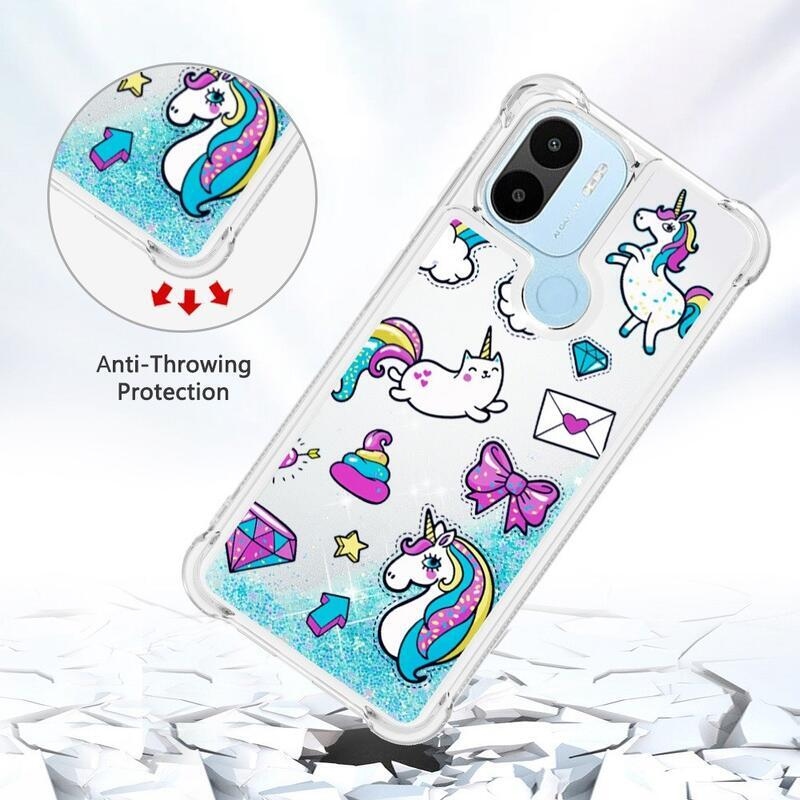 Glitter homokóra hüvely Xiaomi Redmi A1+/A2+ - színes minták