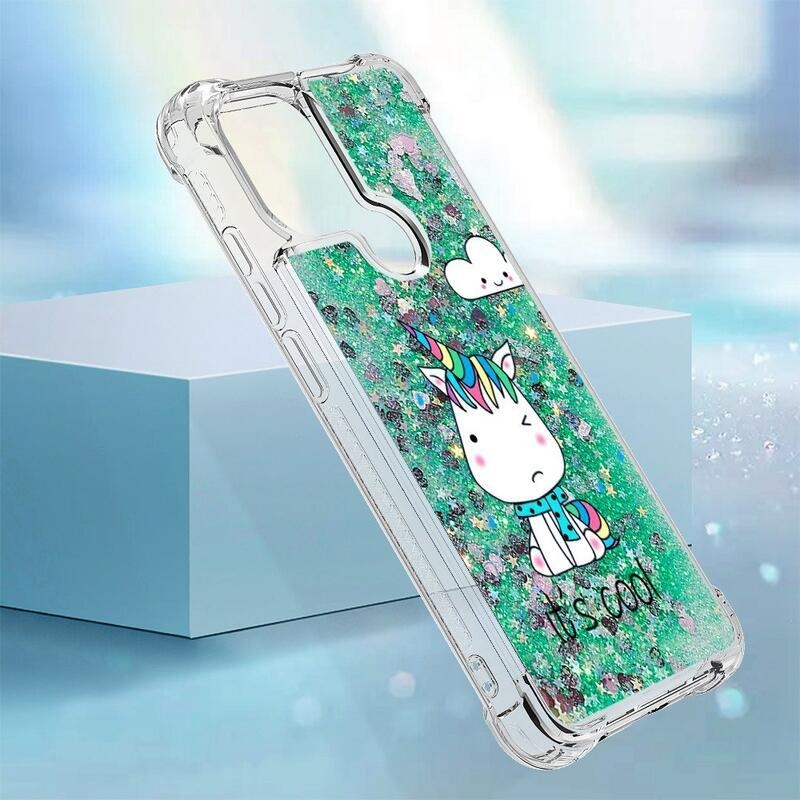 Glitter homokóra hüvely Xiaomi Redmi A1+/A2+ - színes egyszarvúhoz