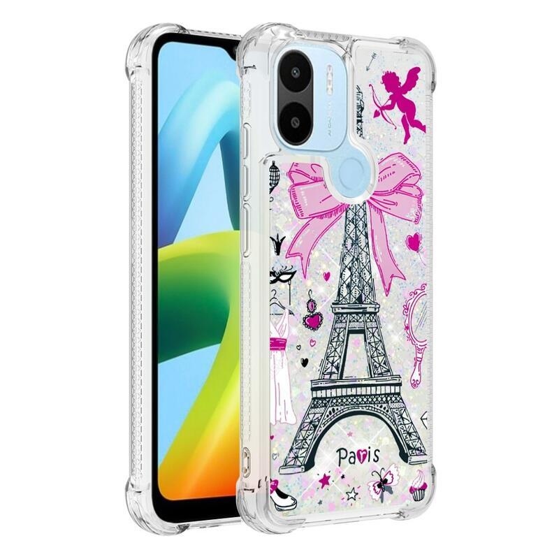 Csillogó homokóra tok Xiaomi Redmi A1+/A2+ - Eiffel-toronyhoz