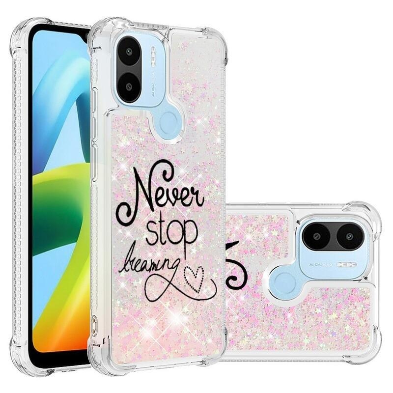 Glitter homokóra tok a Xiaomi Redmi A1+/A2+ készülékhez - álmodj tovább!