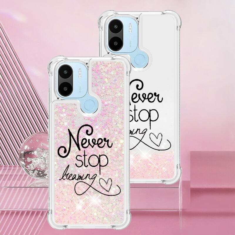 Glitter homokóra tok a Xiaomi Redmi A1+/A2+ készülékhez - álmodj tovább!