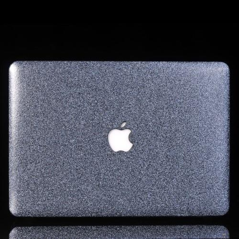 Csillogó, kétrészes PU bőr/műanyag tok MacBook Air 13.3 készülékhez - kék
