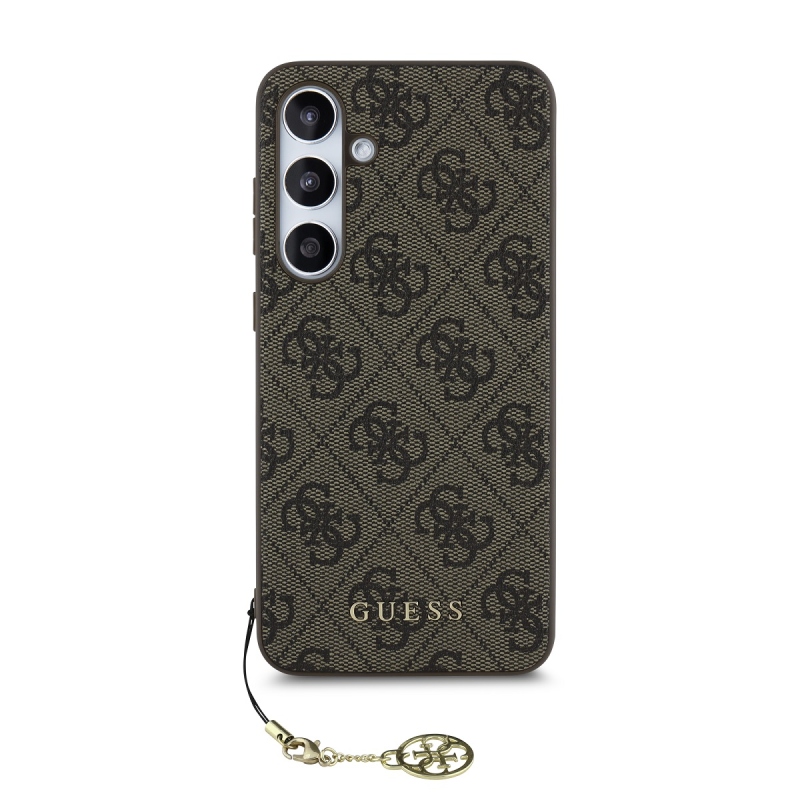 Guess 4G Charm hátlap Samsung Galaxy S24 FE barna borító Samsung Galaxy S24 FE barna