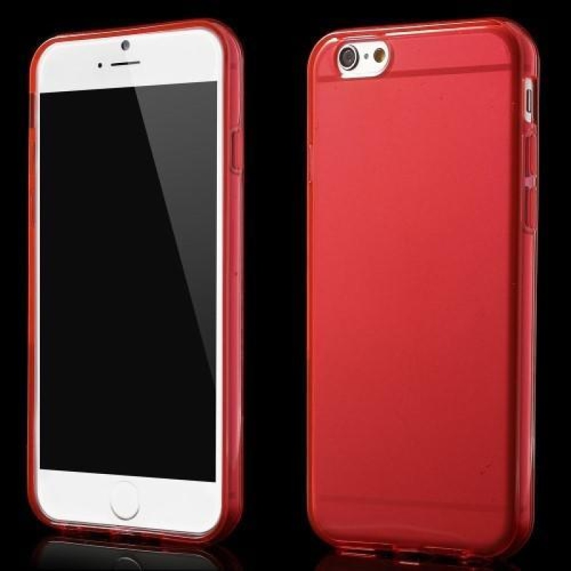 Fényes zselés tok iPhone 6s Plus és 6 Plus készülékhez - piros