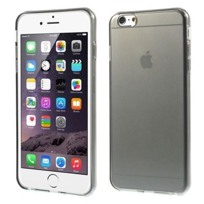 Fényes zselés tok iPhone 6s Plus és 6 Plus készülékhez - szürke