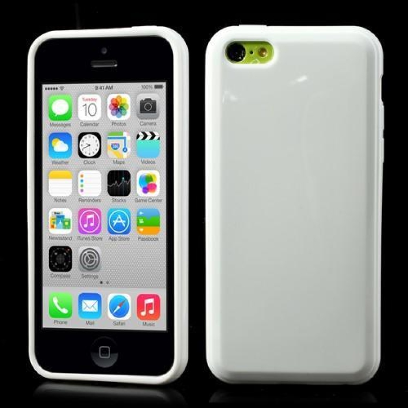 Glosy pasztell zselés tok iPhone 5C készülékhez - fehér