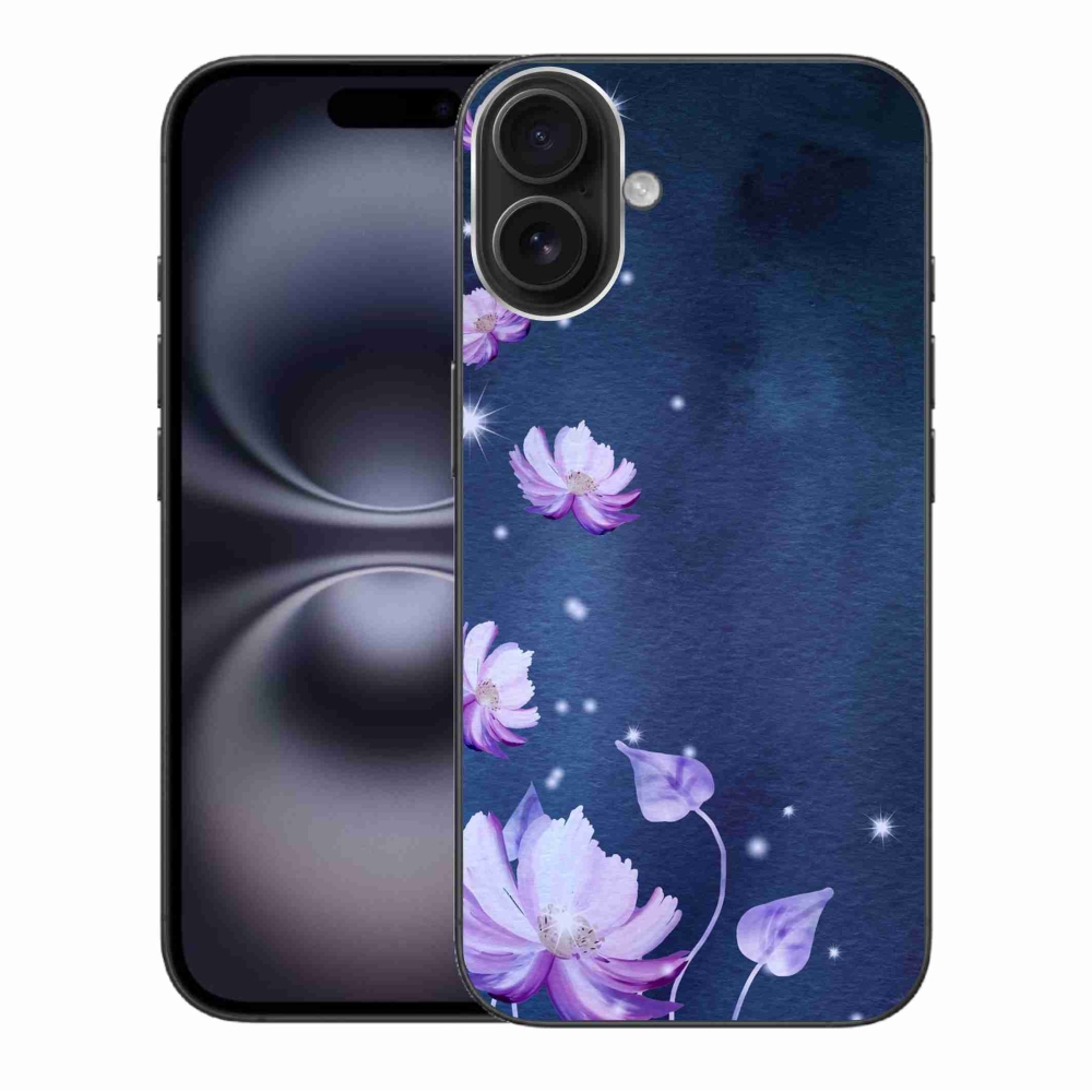 Gél tok mmCase iPhone 16 Plus készülékhez - hulló virágok