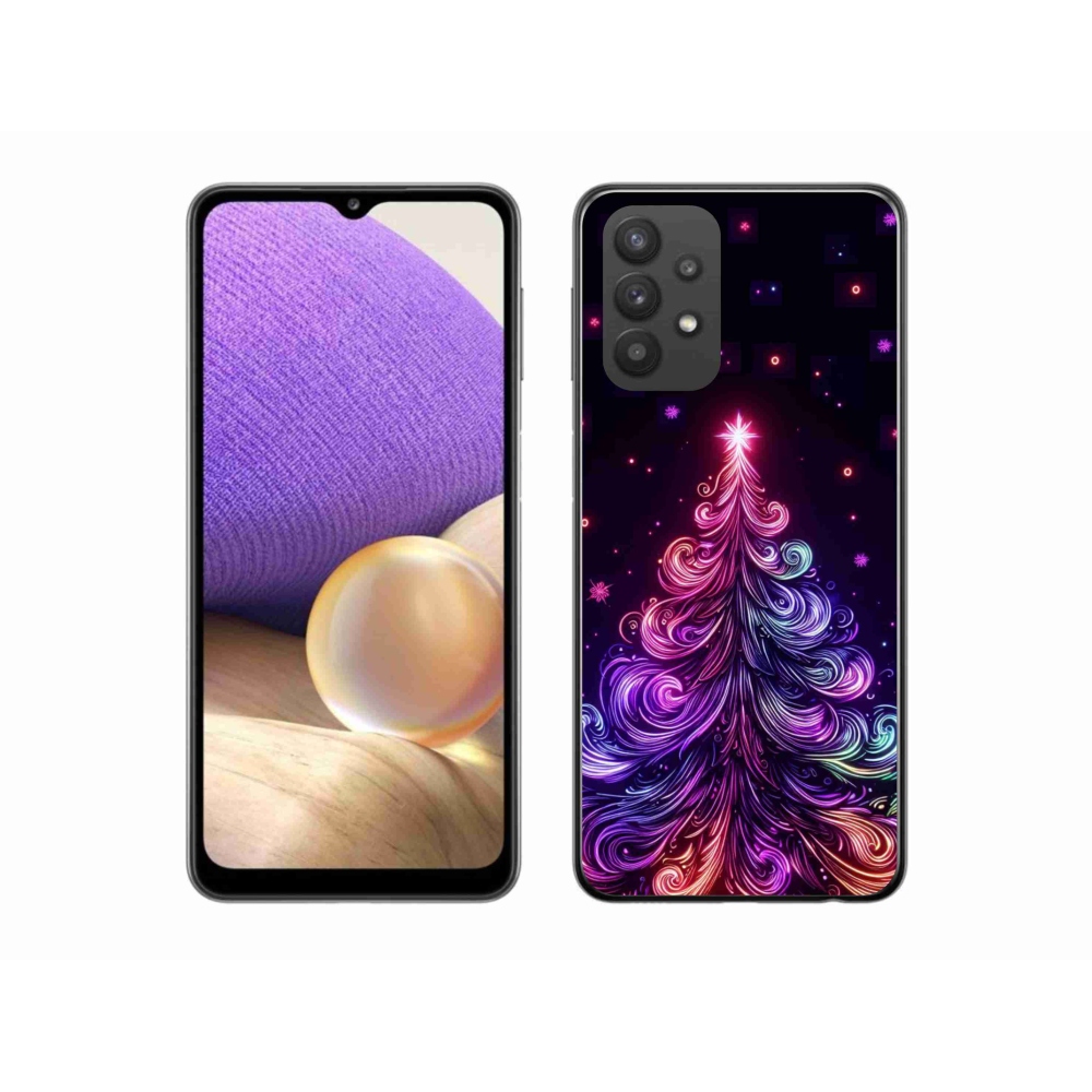 Gél borítás mmCase Samsung Galaxy A32 5G - neon karácsonyfa 1