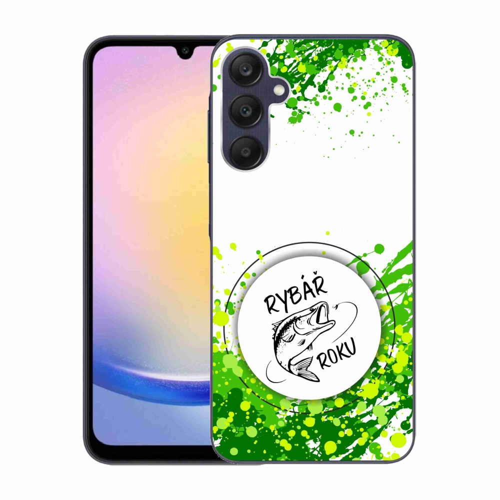 Gél borító mmCase Samsung Galaxy A25 5G - az év halászának fehér háttere