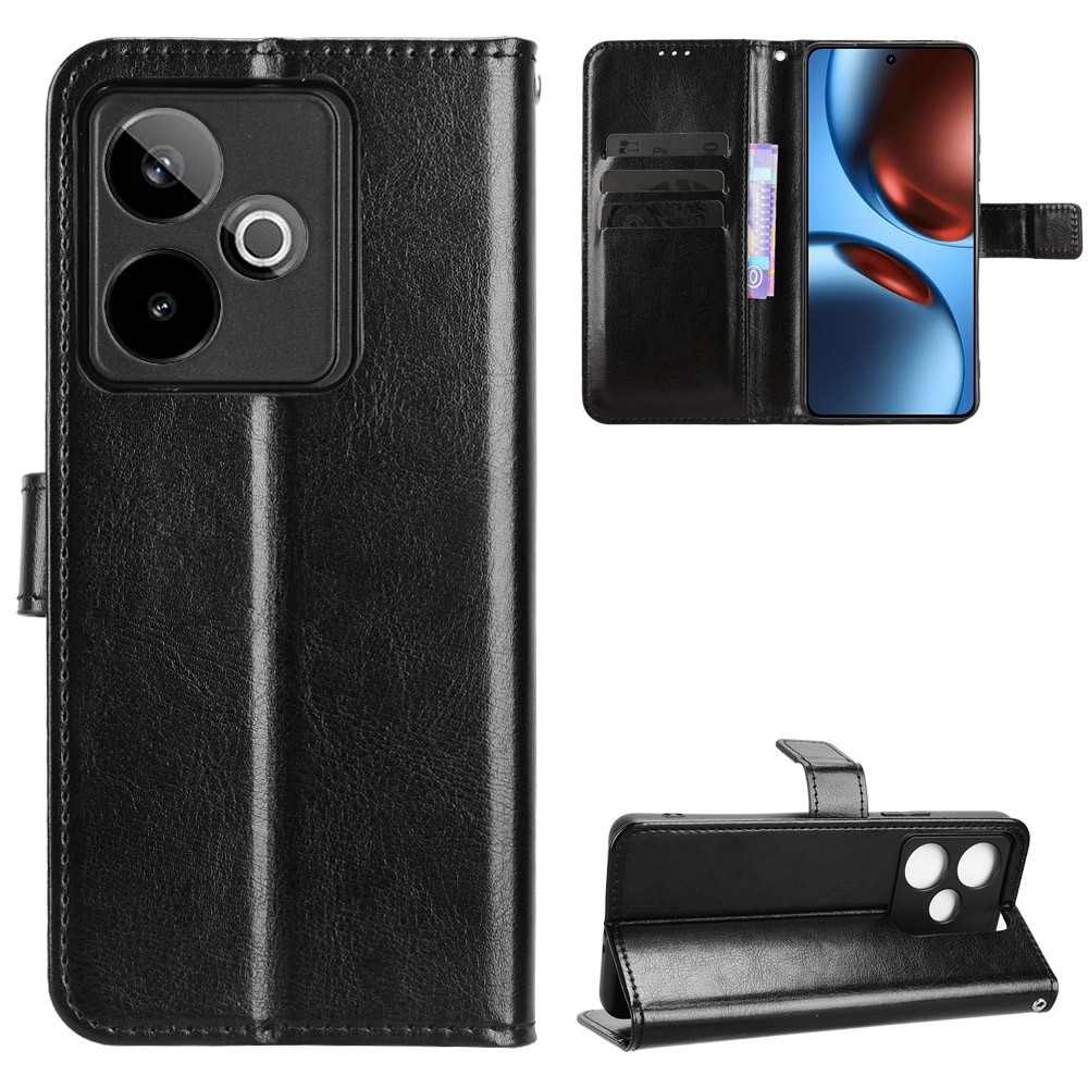 Őrült könyvtáska a Realme GT 7 5G számára - fekete