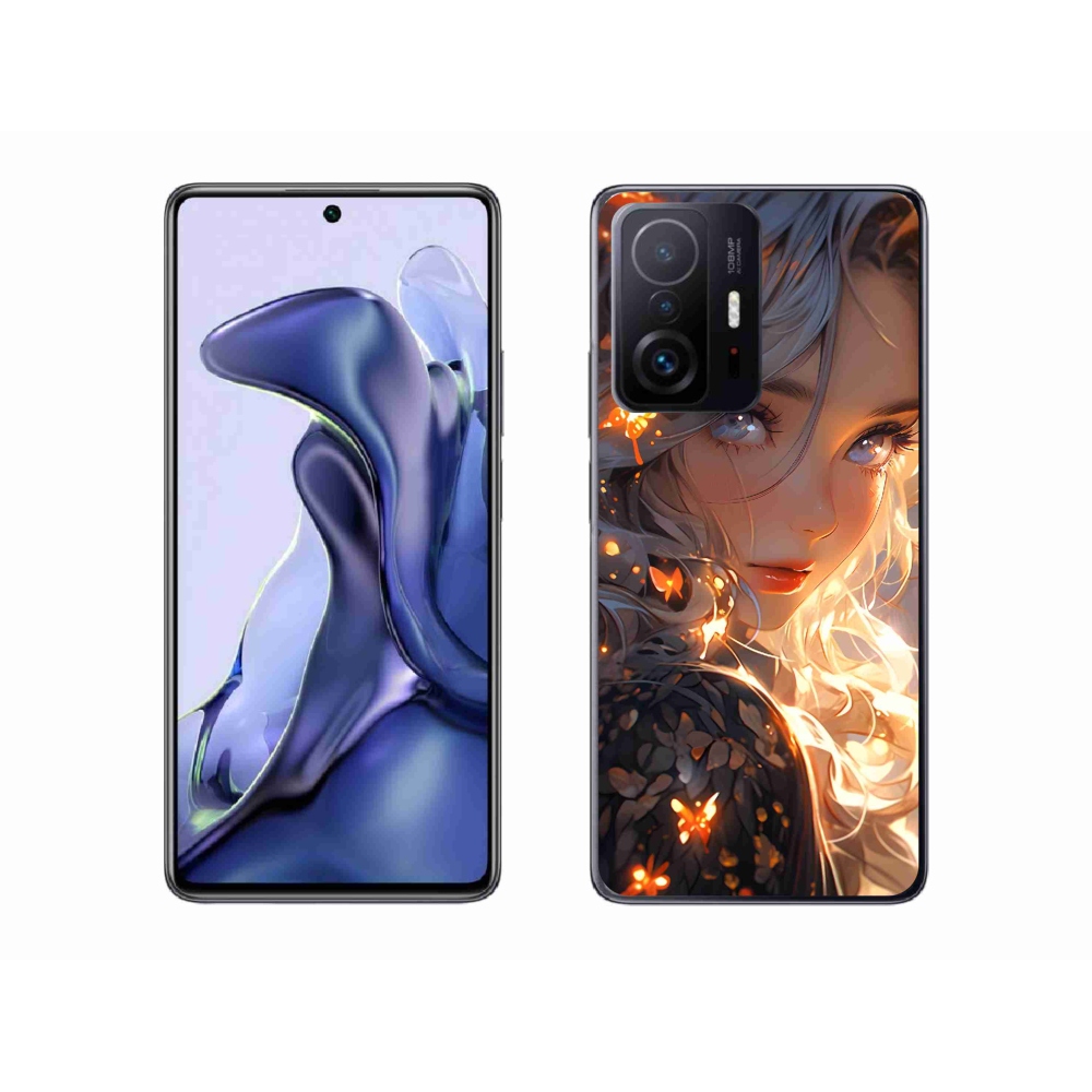 Gél borító mmCase a Xiaomi 11T-hez - lány és pillangók