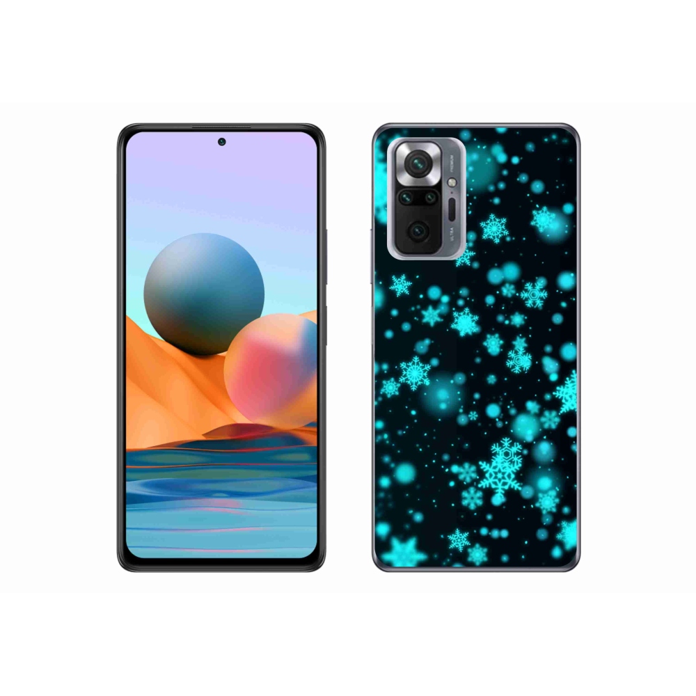 Gél borítás mmCase a Xiaomi Redmi Note 10 Pro-hoz - hópelyhek 1