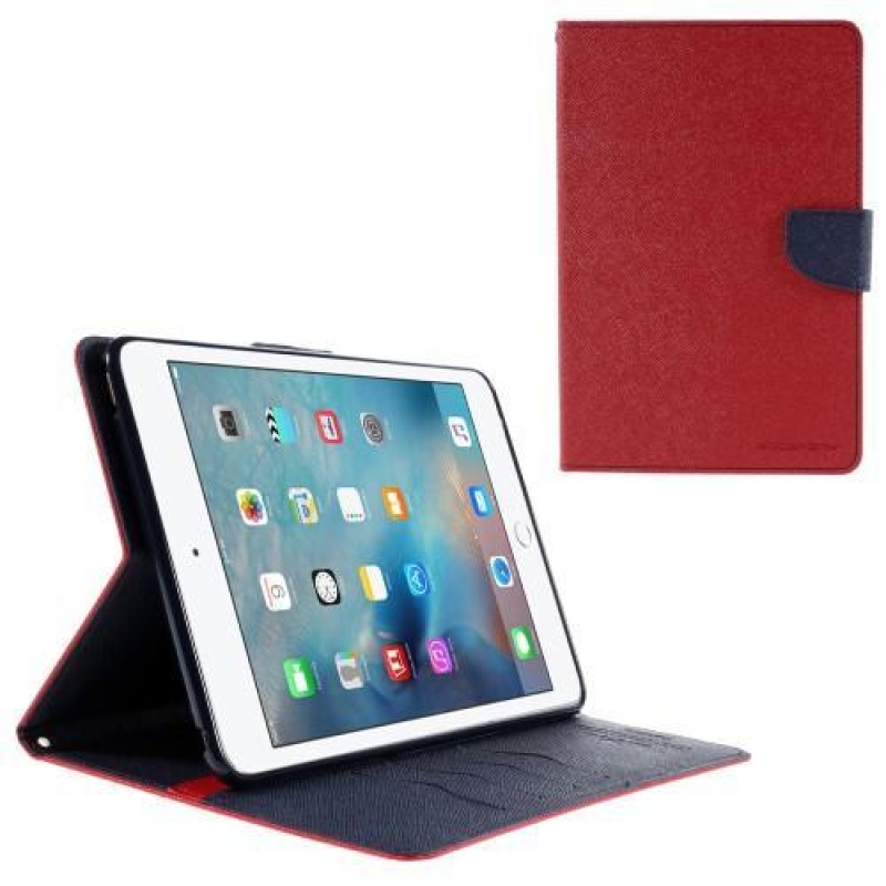 Goos PU bőr tok iPad mini 4 készülékhez - piros