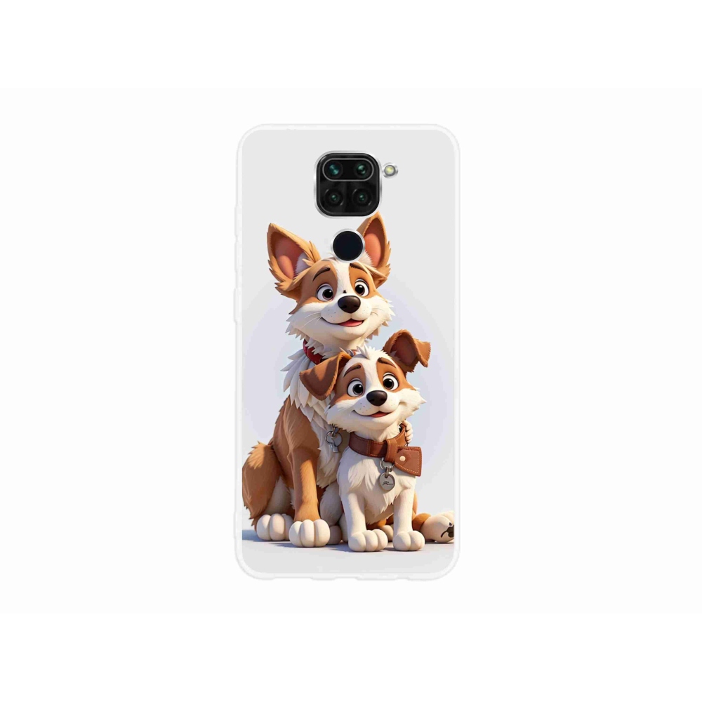Gél borítás mmCase a Xiaomi Redmi Note 9-hez - kutyák rajzolása