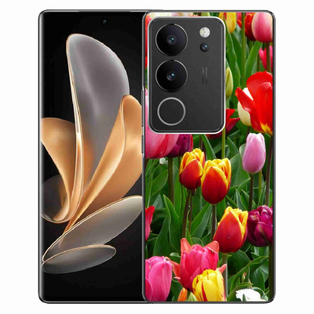 Zselés borítás mmCase a Vivo V29 5G-hez - tulipánok