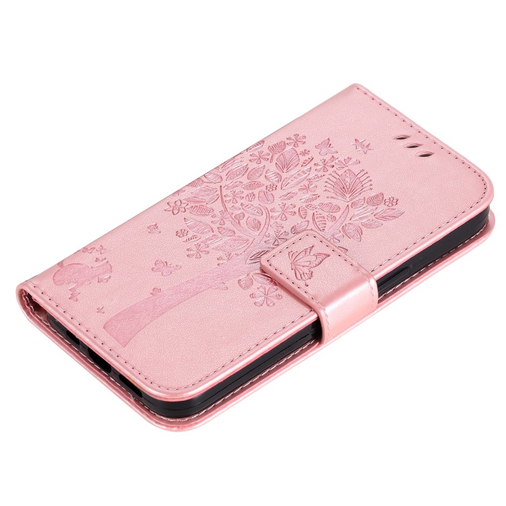 Fák könyv tokja Xiaomi Poco C65/Redmi 13C - rózsaarany