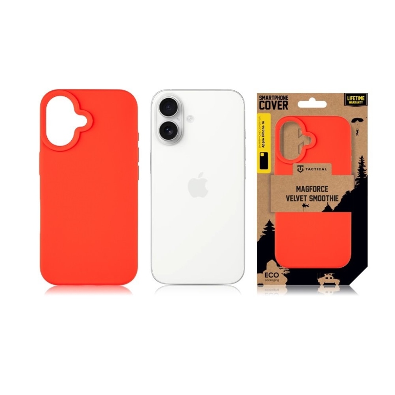 Taktikai MagForce bársony Smoothie borító az Apple iPhone 16 Chilli készülékhez