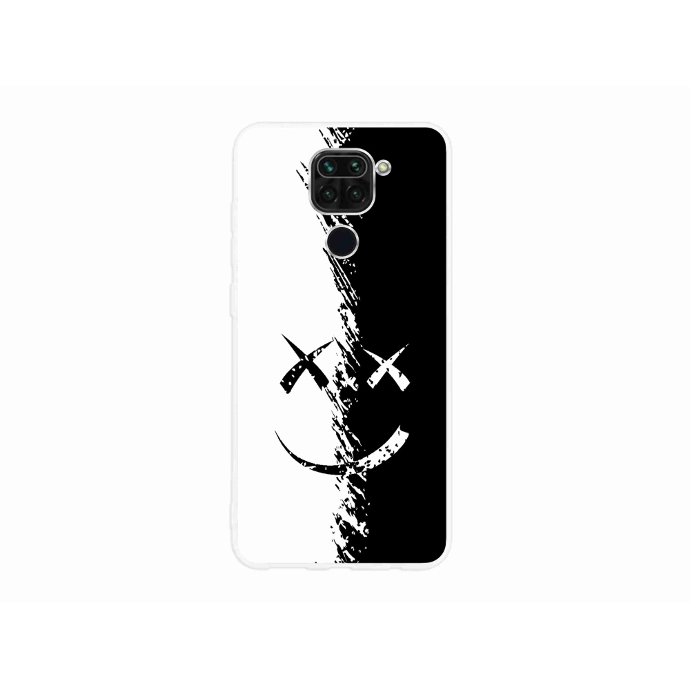 Gél borítás mmCase a Xiaomi Redmi Note 9-hez - fekete és fehér mosolygó