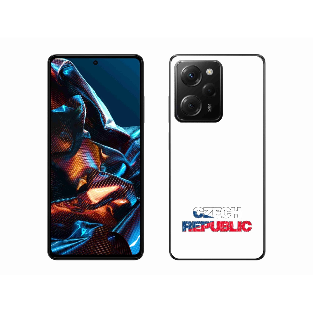 Gél borítás mmCase a Xiaomi Poco X5 Pro 5G - Csehország fehér háttérhez