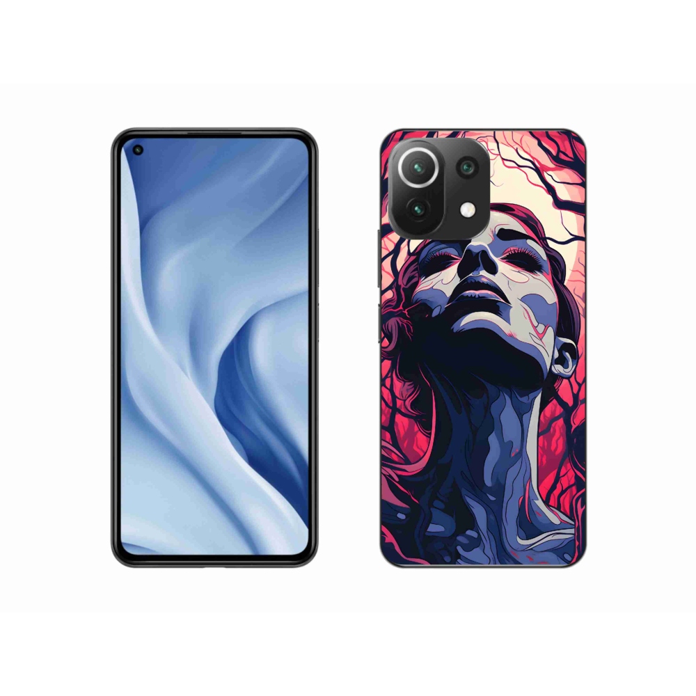 Gél borítás mmCase a Xiaomi Mi 11 Lite 4G/5G - absztrakt arc