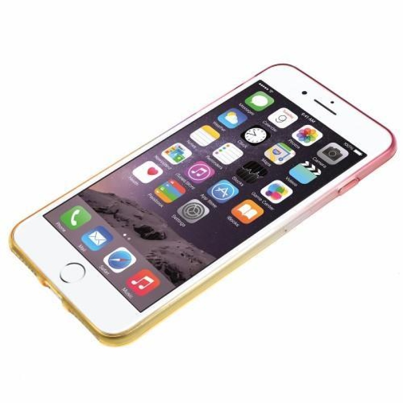 Fokozatos zselés tok iPhone 6 Plus és 6s Plus készülékhez - rózsaszín/sárga