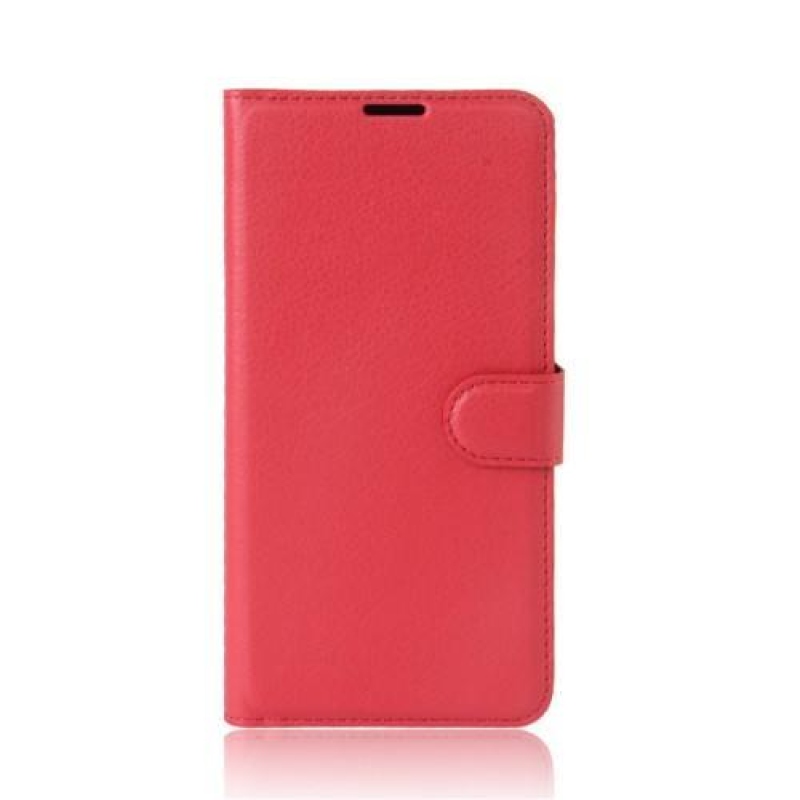 Szemcsés PU bőr tok Sony Xperia XA1 Ultra készülékhez - piros