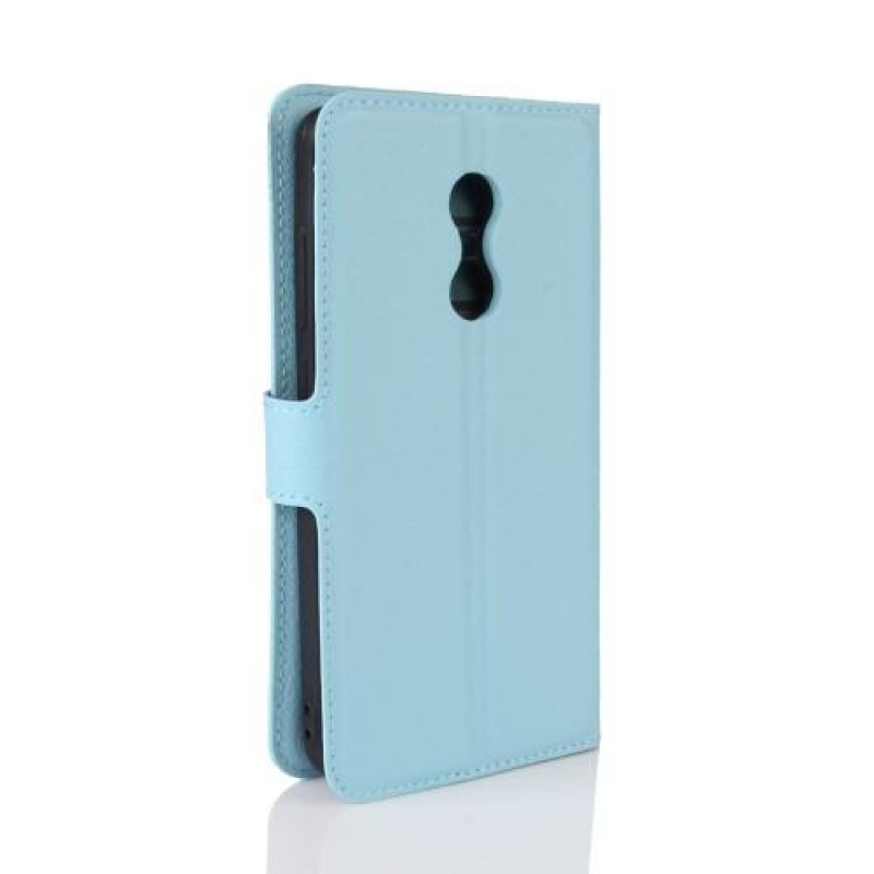Szemcsés PU bőr tok Xiaomi Redmi Note 4X - világoskék színben
