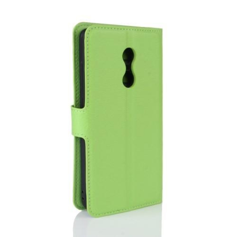 Szemcsés PU bőr tok Xiaomi Redmi Note 4X-hez - zöld