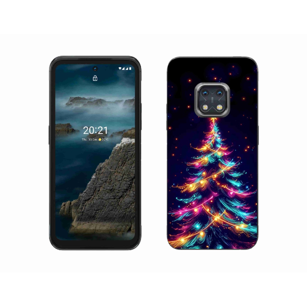 Zselés borítás mmCase a Nokia XR20 készülékhez - neon karácsonyfa