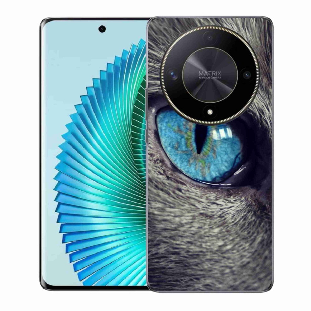 Zselés borítás mmCase a Honor Magic 6 Lite 5G készülékhez - kék macskaszem