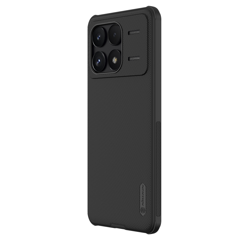 Nillkin Super Frosted PRO hátlap a Poco F6 Pro számára Fekete