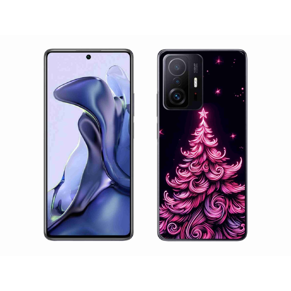 Gél borítás mmCase a Xiaomi 11T-hez - neon karácsonyfa 2