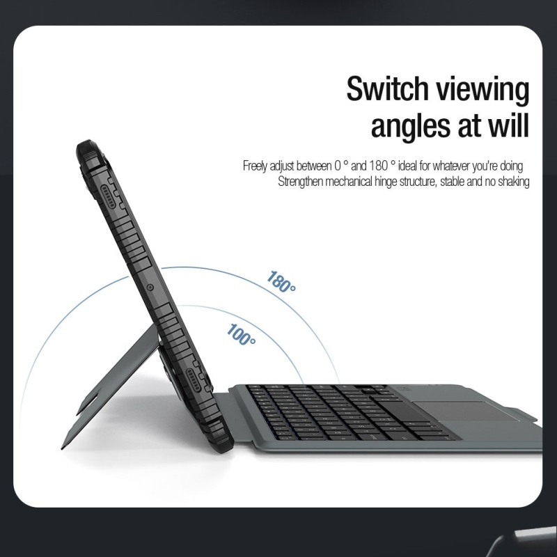 Nillkin Bumper Combo billentyűzet tok (háttérvilágításos verzió) Samsung Tab S9 fekete színűhöz